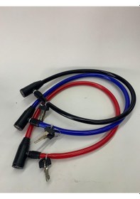 Resim Bisiklet Halat Kilit Anahtarlı 650 MM 3 Farklı Renk Çok Renkli 