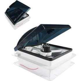 Resim TYT Fanlı Tavan Heki 28x28cm 12v Çift Yön Sineklik + Led Işık 