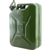 Resim FourForce Metal Benzin Bidonu 20 Litre Akaryakıt Mazot Taşıma Doldurma Depolama Bidonu + Aktarma Borusu 