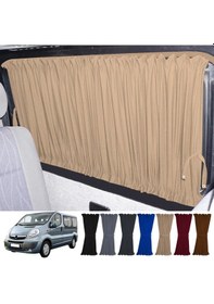 Resim Pandami Opel Vivaro A 2001-2014 Uyumlu Krem Raylı Oto Perde Takımı 