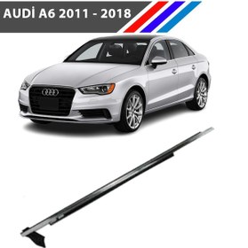 Resim Audi A6 Ön Sağ Kapı Cam Sıyırıcı Fitili Kromlu 2011-2018 