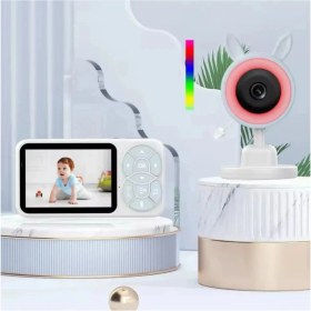Resim Bebek Kamerası Kumandalı Monitörlü Konuşma Özellikli Işıklı Gece Görüslü Hatırlatıcıl 