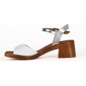Resim Bueno Shoes Beyaz Deri Kadın Topuklu Sandalet 01WE3802 01WE3802 