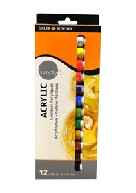 Resim Daler Rowney Simply Akrilik Boya 12Mlx12 Set 