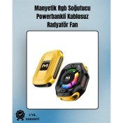 Resim Rgb Işıklı Girdap Fanlı Mobil Soğutucu | Manyetik Montaj | Type-C Girişli 