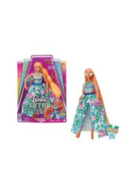 Resim Barbie Extra Fancy Bebek ve Kedi Dostu Yeşil Elbiseli Sarışın HHN14 