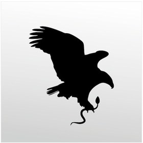 Resim Folyo Sticker Kartal Adkpquy619 50cm Uzunluk Siyah 