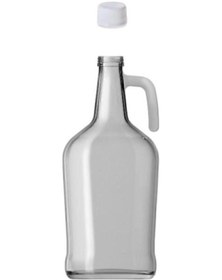 Resim 3 Litre Kulplu Galon Cam Şişe Yağlık Plastik Kapaklı Şeffaf Yağdanlık Fma04357 Gri 