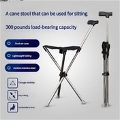 Resim 1 Adet Paslanmaz Çelik Ayarlanabilir Katlanır Baston, Ergonomik Tutma Yeri, Kaymaz Taban & 120.2 KG Ağırlık Kapasitesi - Yaşlılar için Hafif Mobilite Yardımcısı, Yürüyüş, Seyahat ve Dış Mekan Kullanımı, Rahat Destek, Yüksek Kaliteli Tutuş, Yaşlı Desteği, Kompakt Tasarım, Dayanıklı Yapı, Yürüyüşçü Aksesuarı 