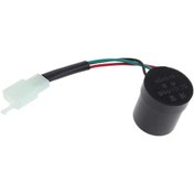 Resim 1 Parça Evrensel Motosiklet Led Dönüş Sinyali Göstergesi Flaşör Rölesi Dc 12v Motosikletlere Takılabilir - Yuvarlak Stil 3 Tel 
