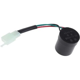 Resim 1 Parça Evrensel Motosiklet Led Dönüş Sinyali Göstergesi Flaşör Rölesi Dc 12v Motosikletlere Takılabilir - Yuvarlak Stil 3 Tel 