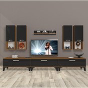 Resim Decoraktiv Eko 8da Slm Silver Tv Ünitesi Tv Sehpası - Ceviz - Siyah 