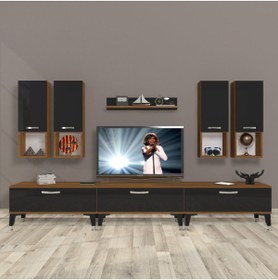 Resim Decoraktiv Eko 8da Slm Silver Tv Ünitesi Tv Sehpası - Ceviz - Siyah 