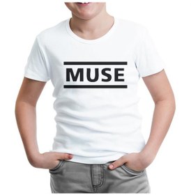 Resim Muse - Logo Beyaz Çocuk Tshirt 
