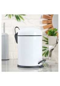 Resim 5 Lt Bon Kapak Çöp Kovası Beyaz 