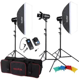 Resim Godox E400 WS 3lü Paraflaş Seti 