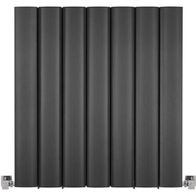 Resim 600x475mm Amber Yatay Antrasit Alüminyum Radyatör Standart Bağlan 