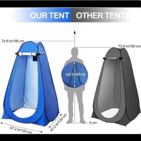 Resim Otomatik Kamp Giyinme Çadır Renkli Çok Renkli 