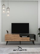 Resim Arnetti Alba Tv Sehpası – Modern Kapaklı Tv Ünitesi 150 Cm (ATLANTİK ÇAM & ANTRASİT) 