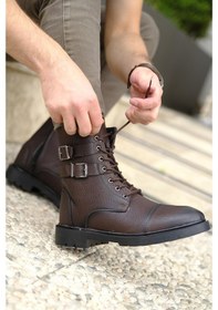 Resim Falcn Benny Çift Tokalı Kemerli Postal Bot 