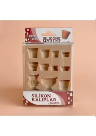 Resim Smarta Silikon Kalıp Flower Pots 13 x 10 x 1.5 CM 