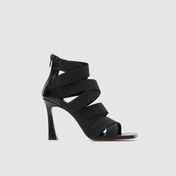 Resim Togo Siyah Vegan Deri Kadın Topuklu Ayakkabı [060229] 