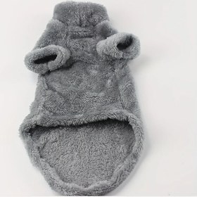 Resim Kışlık Polar Kedi Kazağı Sıcak Tutan Yumuşak Kedi Kıyafeti 17469 - Kahve / XL 