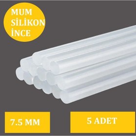 Resim Winnboss İnce Şeffaf Sıcak Mum Silikon 7.5mm 30cm 5 Adet 
