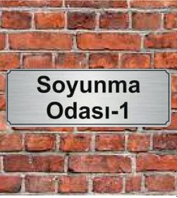 Resim 10X20 Cm Soyunma Odası -1 Yazılı Metal Yönlendirme 