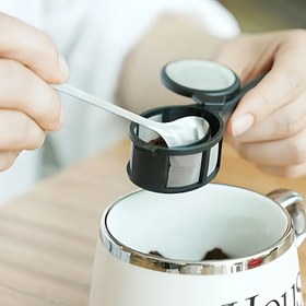Resim 1 adet Kahve Kapsülü Filtre Kaşığı - Kapsül ve Toz Filtreleme için Kompakt Mutfak Aracı, Kahve Makineleri ve Pişirme Aksesuarları için Mükemmel 