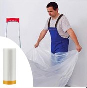 Resim Ams Net Boya Badana Eşya Koruma Hışır Örtüsü 180cm X 15 Mt Yapışkanlı Hışır Örtü 