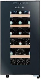 Resim LA SOMMELIERE Service Solo Şarap Dolabı, 18 Şişe Kapasiteli LS18S - Siyah, Hibrit Soğutma Sistemi, Dolap İçi Led Aydınlatma, Titreşim Önleyici Sistem, Enerji Verimliliği 