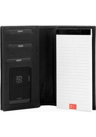Resim Damy Hakiki Deri Defterli Telefonlu Notluk 710 - Siyah Siyah 