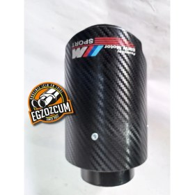 Resim 90 Mm. Msport Logolu Tekli Siyah Akrapovic Egzoz Ucu 