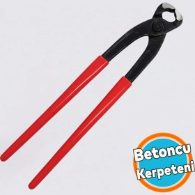 Resim Nzb Profesyonel Betoncu Kerpeteni 250 mm Demir Bağlama ve Kesme Pensesi Ergonomik Saplı Dayanıklı Model 