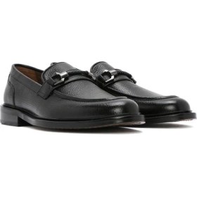 Resim Derimod Erkek Siyah Tokalı Deri Klasik Loafer 26SFD6009FT 
