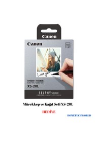 Resim Canon Selphy Qx20 Fotoğraf Yazıcısı, Selphy Mürekkep Ve Kağıt Seti Xs-20l Hediye 