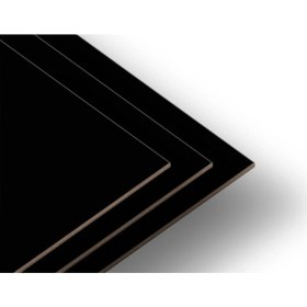 Resim ECS Ahşap Mdf Siyah Laminat Kaplı Panel Plaka Tabaka 