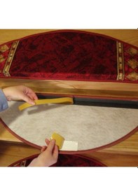 Resim Siyah Kendinden Yapışkanlı Merdiven Basamak Paspası / Halısı 