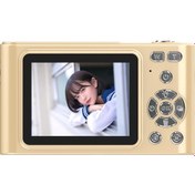 Resim Mufunye H15 Dijital Fotoğraf Makinesi 1080p Hd 16x Zoom 2.4" Ips Ekran Fotoğraf-video-oyun Çok Fonksiyonlu Altın 32gb Kart+okuyucu 