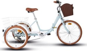 Resim Caravan 24 Jant 410H 6-V VB Katlanabilir Kargo Bisikleti Beyaz Kahverengi Hizmet Bisikleti 