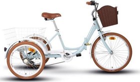 Resim Caravan 24 Jant 410H 6-V VB Katlanabilir Kargo Bisikleti Beyaz Kahverengi Hizmet Bisikleti 