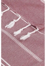 Resim Summer Wind Soft %100 Pamuk Peştemal 100x180 Cm Bordo Çok Renkli 