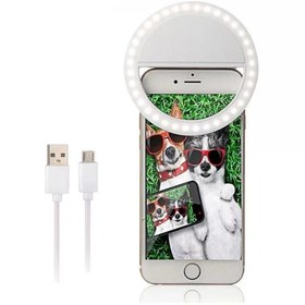 Resim Şarjlı Led Selfie Işığı Led Ring Light Halka Telefon Işığı Led 3 Kademeli 