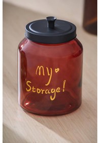 Resim Acar Pierre Metal Kapaklı Kavanoz Seti - 22 Cm Kırmızı 