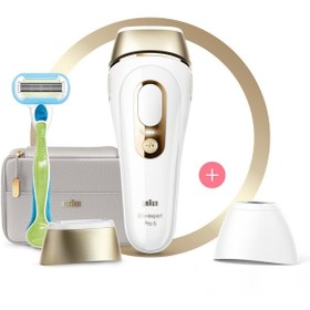 Resim Braun Silk Expert Pro 5 PL5154 400.000 Atımlı, 2 Başlıklı Yeni Nesil IPL + Tasarım Çanta 