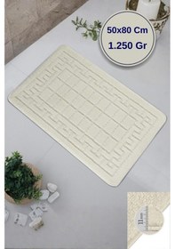 Resim Maldiv/maldives Model Lüks Banyo Paspası Halısı 50x80 Cm - Kaymaz Taban 11 Mm Kalın %100 Polipropilen Model 2 