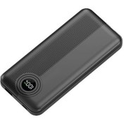 Resim Dexim W3 10.000 mAh Type C+Lightning Entegre Kablolu LED Göstergeli Powerbank - Siyah 