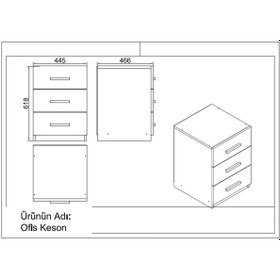 Resim Yurudesign Vario Abcdefg Ofis Büro Masa Takımı 3 Renk 