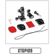 Resim Xtgp109-shoot Ön Yan Kask Aksesuarları Seti J-şekilli Toka Tabanı Destek Dağı Gopro Hero 10 9 8 7 5 Yi 4 K H9r Sjcam Go Pro Kitleri 